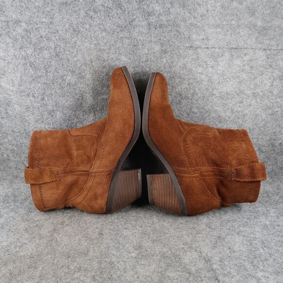 Call It Spring Shoes Womens 7.5 Booties Western Pull On Fashion Brown Block Heel - Picture 10 of 14